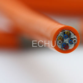 Cáp PUR đặc biệt cho chuỗi kéo EKM71900 cho máy hoặc thiết bị uốn cong thường xuyên màu xám / đen / cam